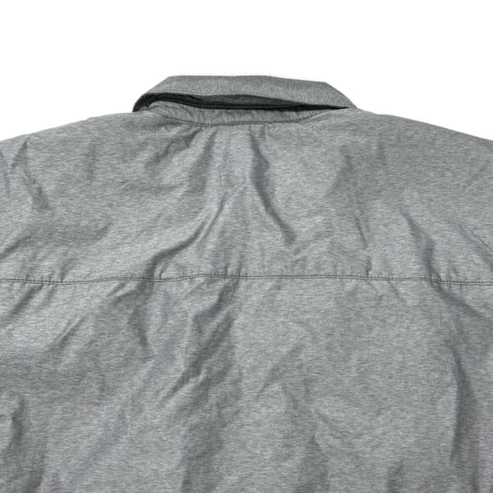The North Face Lefferts Shacket Shirt Jacket Mens Medium Snap Button Gray Hiking